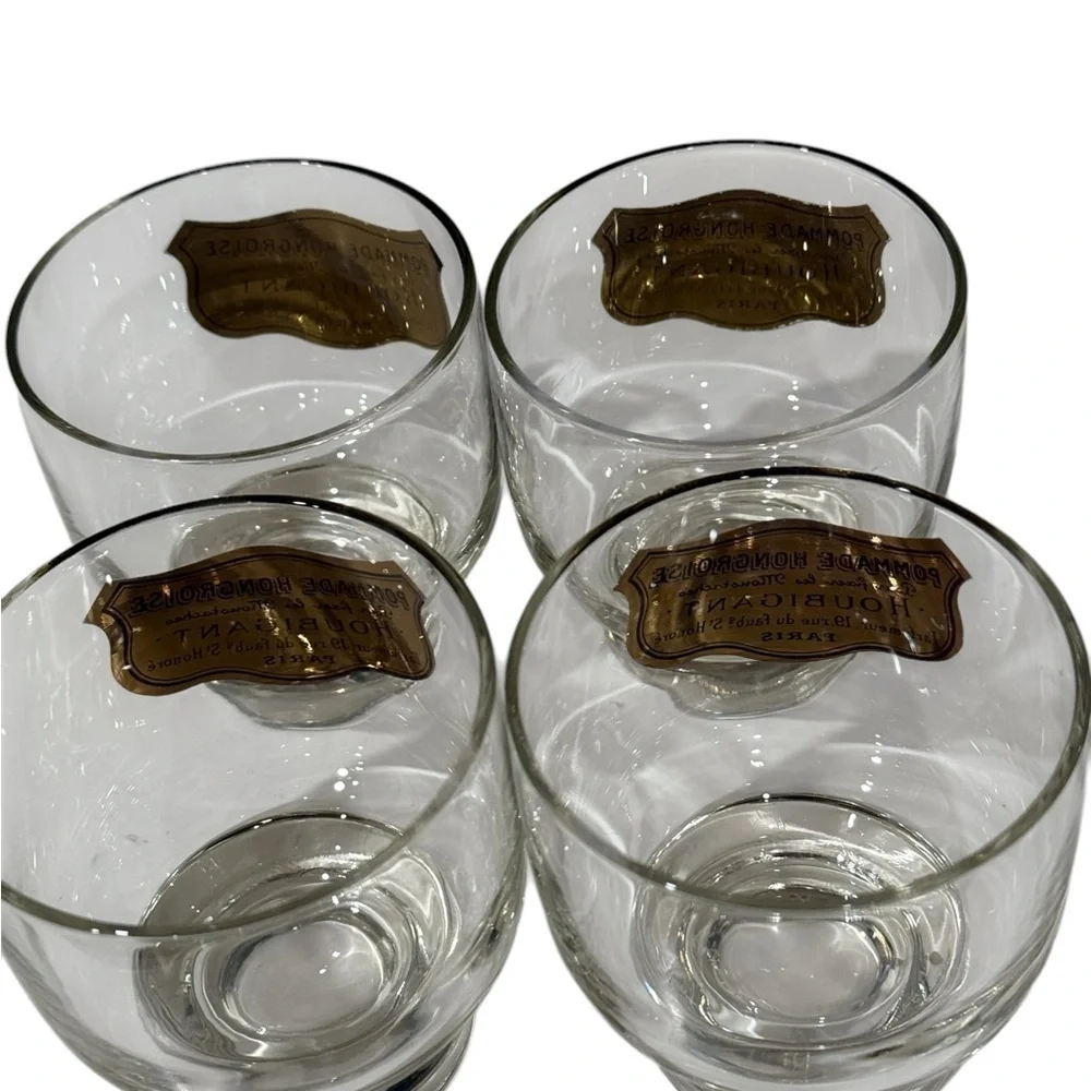 Houbigant Parfumeur Paris Advertisement Cocktail Whiskey Glasses Set of 4